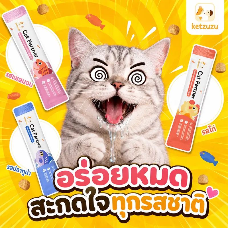 ขนมแมวเลีย 100 ซอง 5 รสชาติ แมวเลีย 100 ซอง… - ภาพที่ 5