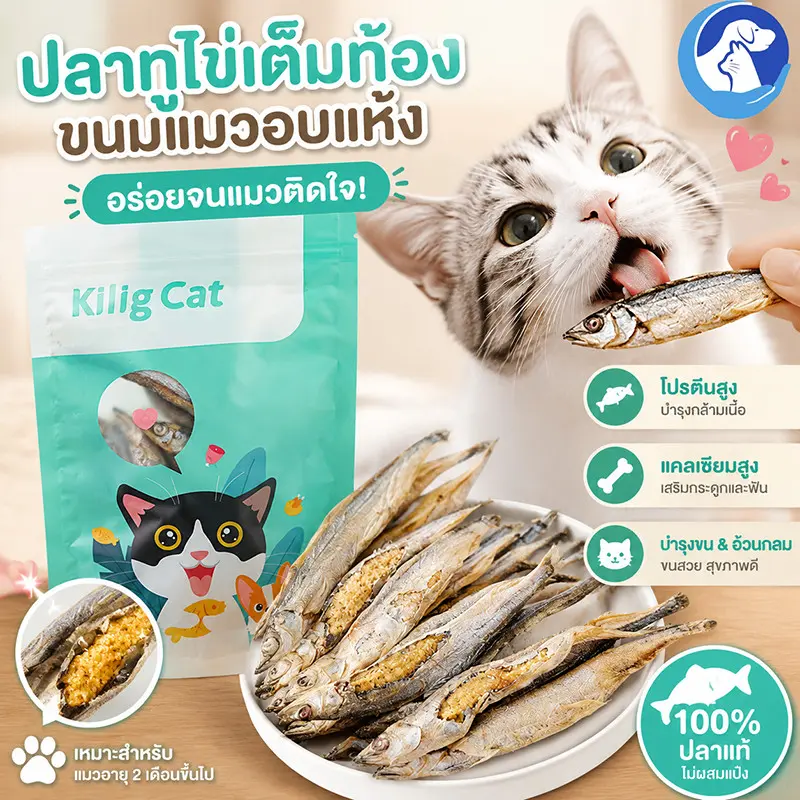 😻พร้อมส่ง🐟ปลาไข่แมว ขนมแมว อบแห้ง ปลาไข่เต็มตัว… 😻พร้อมส่ง🐟ปลาไข่แมว ขนมแมว อบแห้ง ปลาไข่เต็มตัว…