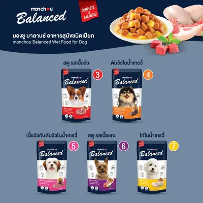 มองชู อาหารสุนัขชนิดเปียก สูตร Balanced 120… - ภาพที่ 5
