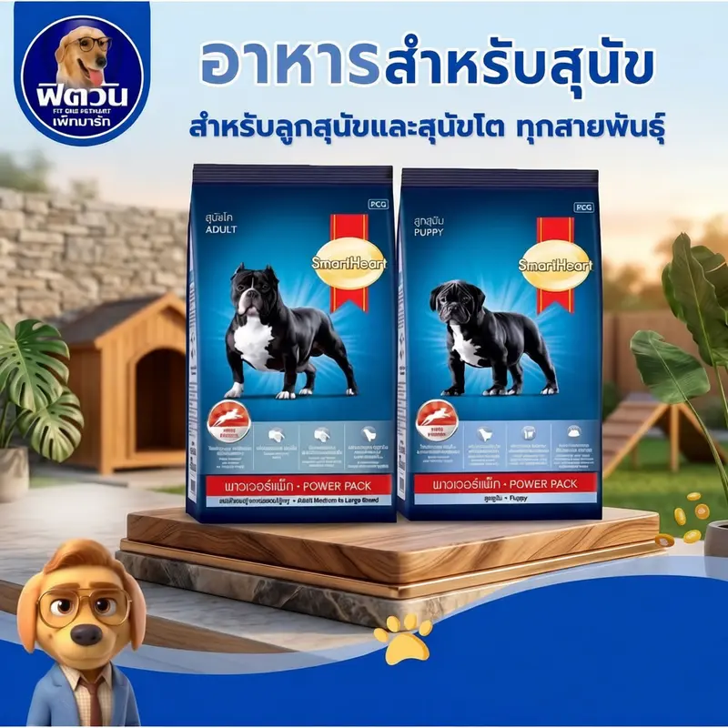 อาหารสุนัขสมาร์ทฮาร์ท พาวเวอร์แพค ขนาด 20 กิโลกรัม…
