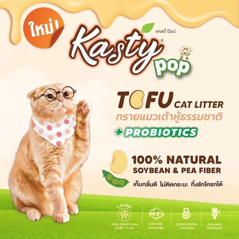 Kasty แคสตี้ ทรายแมวเต้าหู้ ปราศจากฝุ่น… - ภาพที่ 3