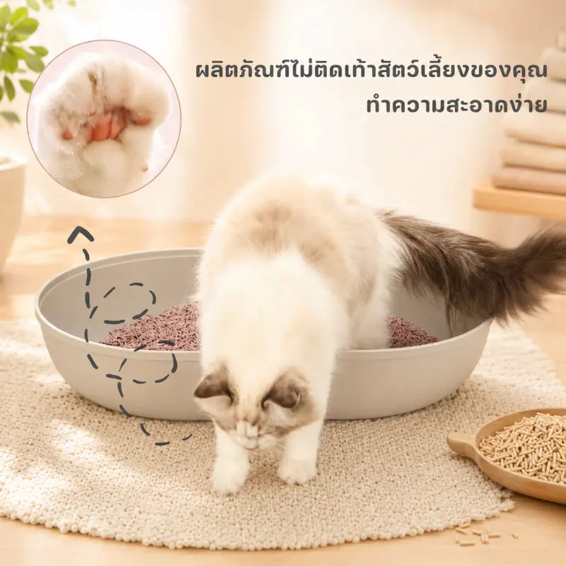 ทรายแมวเต้าหู้ 2KG/6L 4กลิ่น ทรายแมว กำจัดกลิ่น… - ภาพที่ 5