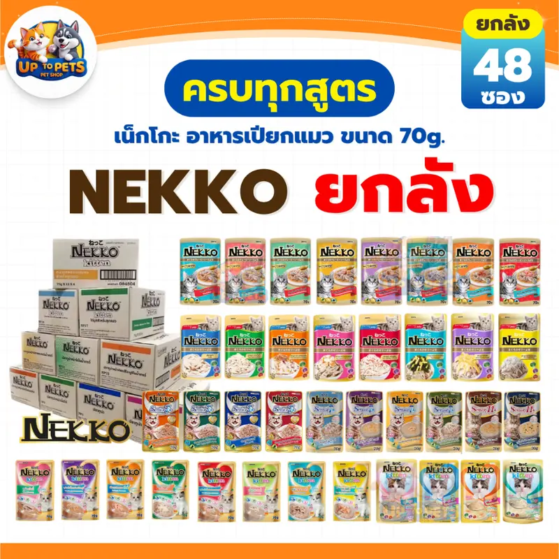 [ ยกลัง 4 โหล ] Nekko ทุกสูตร อาหารแมวเปียก เน็กโกะ…