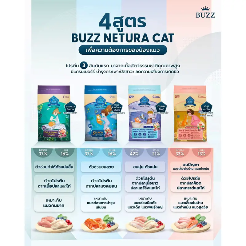 Buzz Netura Holistic อาหารแมว 1 KG… - ภาพที่ 3