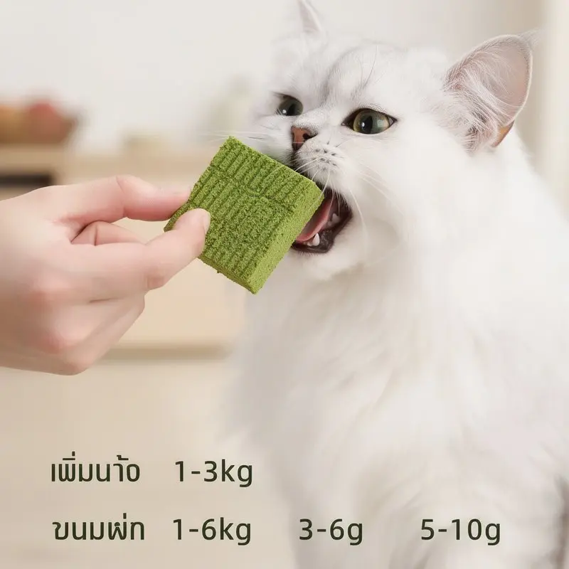 ขนมแมว ฟรีซดราย อกไก่ ต้นอ่อนข้าวสาลี หญ้าแมว… - ภาพที่ 3