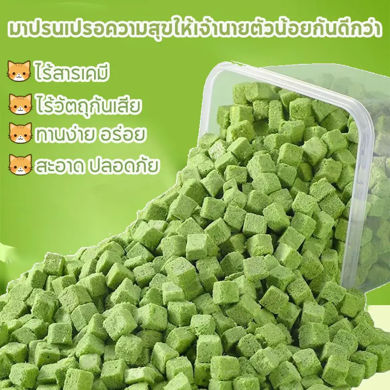 หญ้าแมวฟรีซดราย ขนมแมว 640กรัม ขนมหญ้าแมวบำรุงขน… หญ้าแมวฟรีซดราย ขนมแมว 640กรัม ขนมหญ้าแมวบำรุงขน…