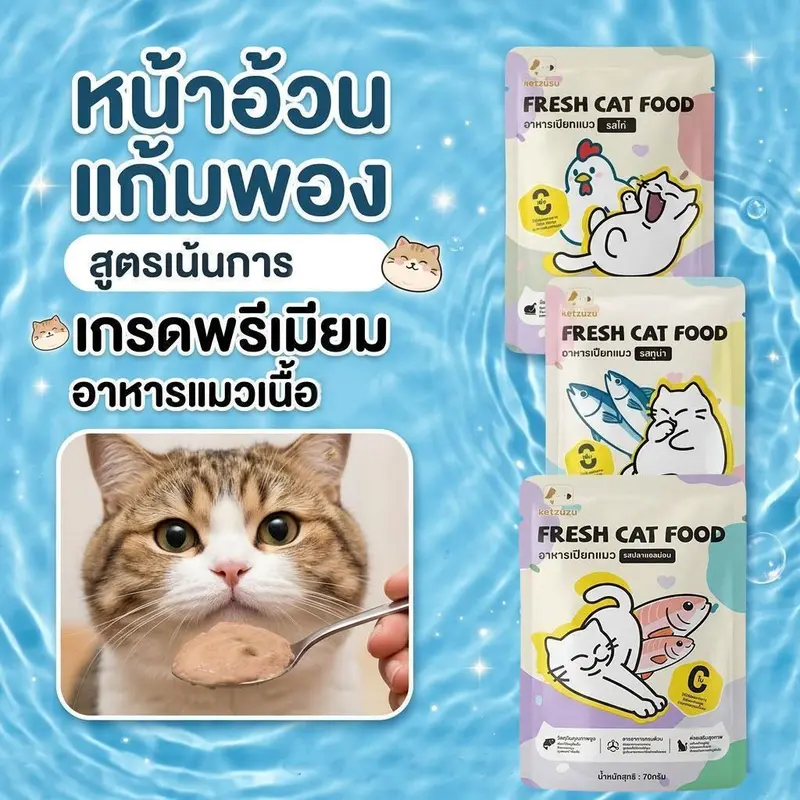 70G*12แพ็ค อาหารเปียกแมว เนื้อสัตว์แท้ โปรตีนสูง… 70G*12แพ็ค อาหารเปียกแมว เนื้อสัตว์แท้ โปรตีนสูง…