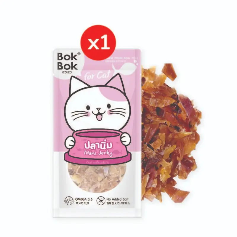 ขนมแมว BokBok ปลานิ่ม ทำจากเนื้อปลา 100% ไม่แต่งกลิ่น…