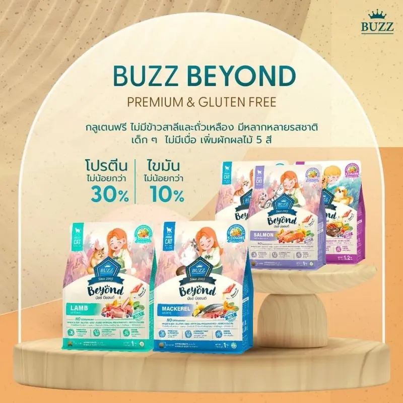 อาหารแมวเม็ดแห้ง Buzz Beyond สูตรไม่มีกลูเตน… - ภาพที่ 3