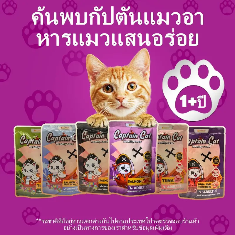 แมวโจรสลัด CAPTAIN CAT อาหารเปียกแมว 12 ซอง 85 กรัม… - ภาพที่ 4