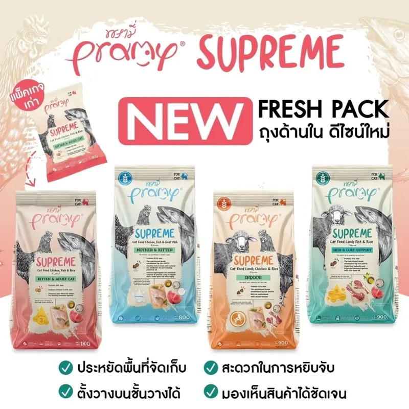 [แบ่งขาย]Pramy Supreme อาหารเม็ดแมว…