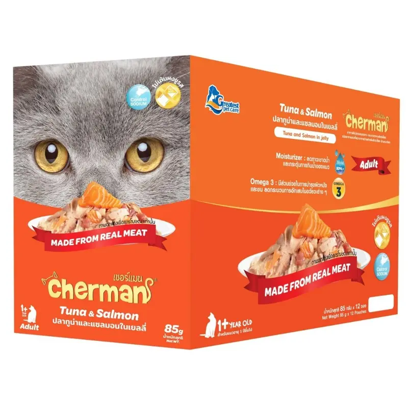 Cherman pouch อาหารแมวเปียกเชอร์แมน ยกโหล 12… - ภาพที่ 5
