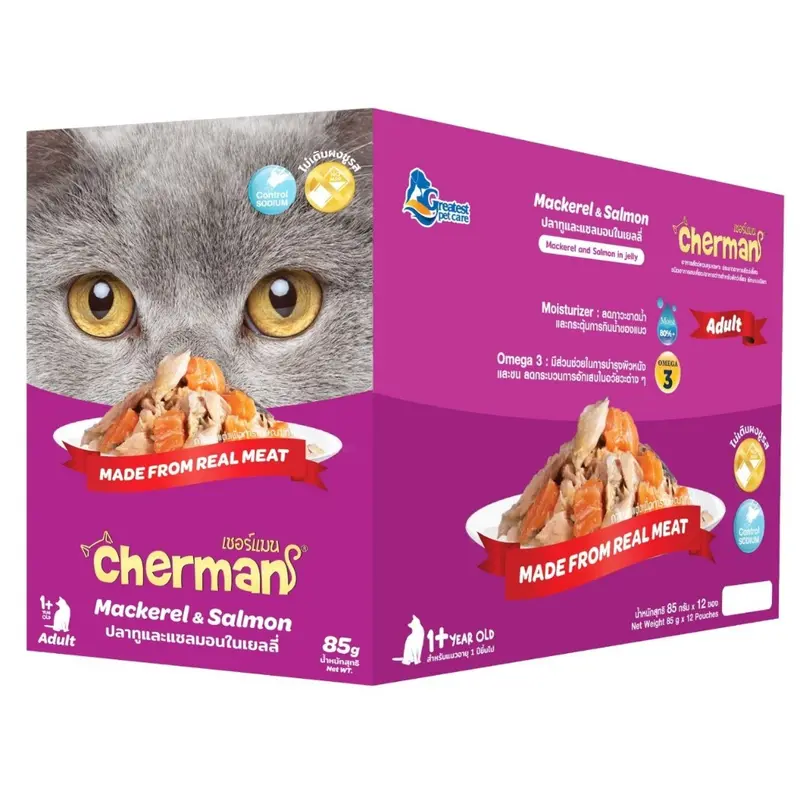 Cherman pouch อาหารแมวเปียกเชอร์แมน ยกโหล 12… - ภาพที่ 6