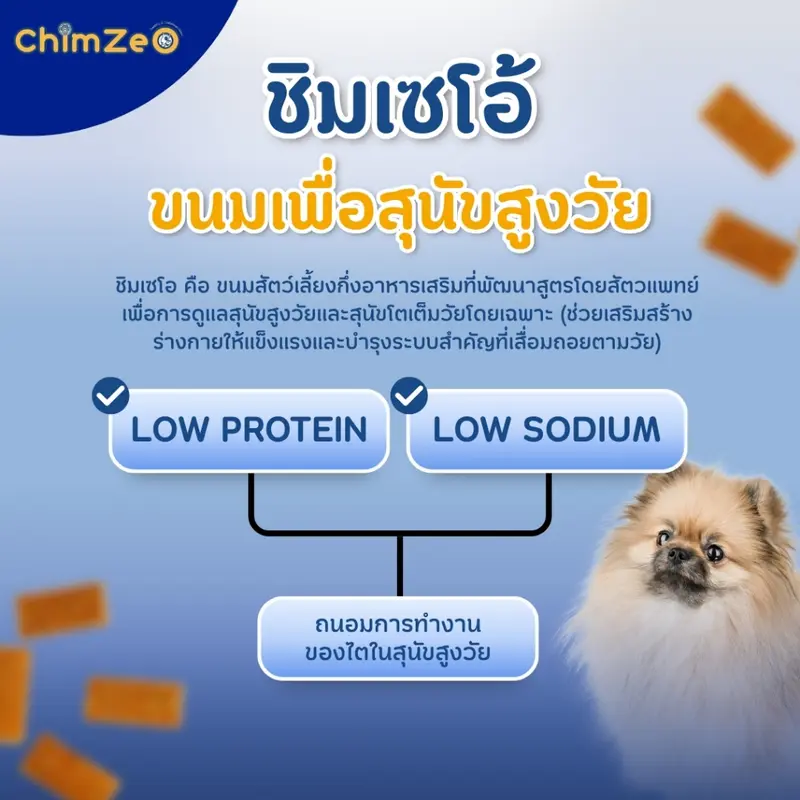 ChimZeO Healthy Senior ขนมเนื้อเป็ดแท้ บำรุงครบ 4…