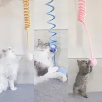 อุปกรณ์สัตว์เลี้ยง Self-Happy ดูดถ้วยฤดูใบไม้ผลิกระต่ายขนสัตว์ Ball Teasing Cat Stick Retractable แขวน Swing ของเล่นแมว อุปกรณ์สัตว์เลี้ยง Self-Happy ดูดถ้วยฤดูใบไม้ผลิกระต่ายขนสัตว์ Ball Teasing Cat Stick Retractable แขวน Swing ของเล่นแมว