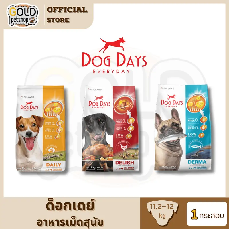 Dog Days อาหารสุนัขเกรดพรีเมียม สำหรับสุนัข 1 ปีขึ้นไป…