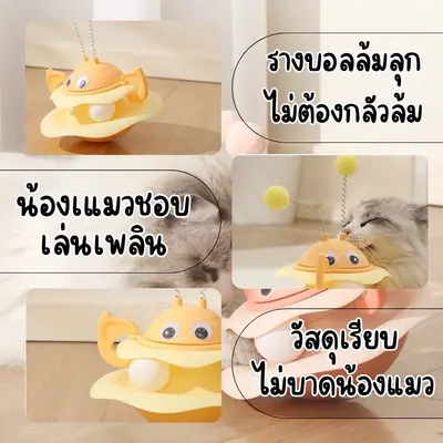 HM-ของเล่นสัตว์เลี้ยง รางบอลแมว ผึ้ง ของเล่นแมว บอลแมว… - ภาพที่ 6
