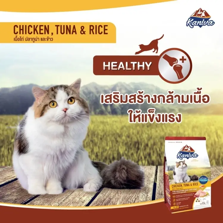 Kaniva อาหารแมว 1-10 กิโล ไก่, ทูน่า และข้าว. Super… - ภาพที่ 3