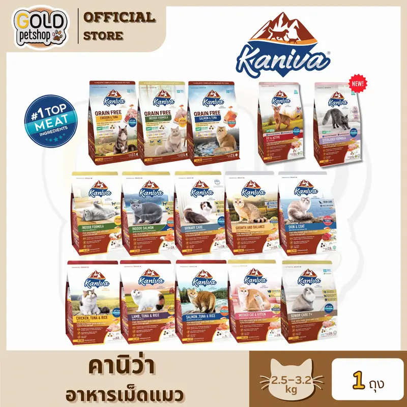 Kaniva คานิว่า อาหารเม็ดแมว เกรดพรีเมี่ยม… Kaniva คานิว่า อาหารเม็ดแมว เกรดพรีเมี่ยม…