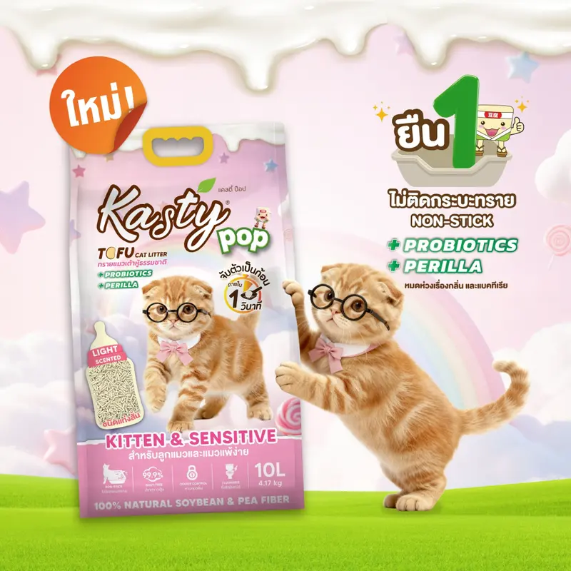 Kasty แคสตี้ ทรายแมวเต้าหู้ ธรรมชาติ 10ลิตร ไร้ฝุ่น… - ภาพที่ 6