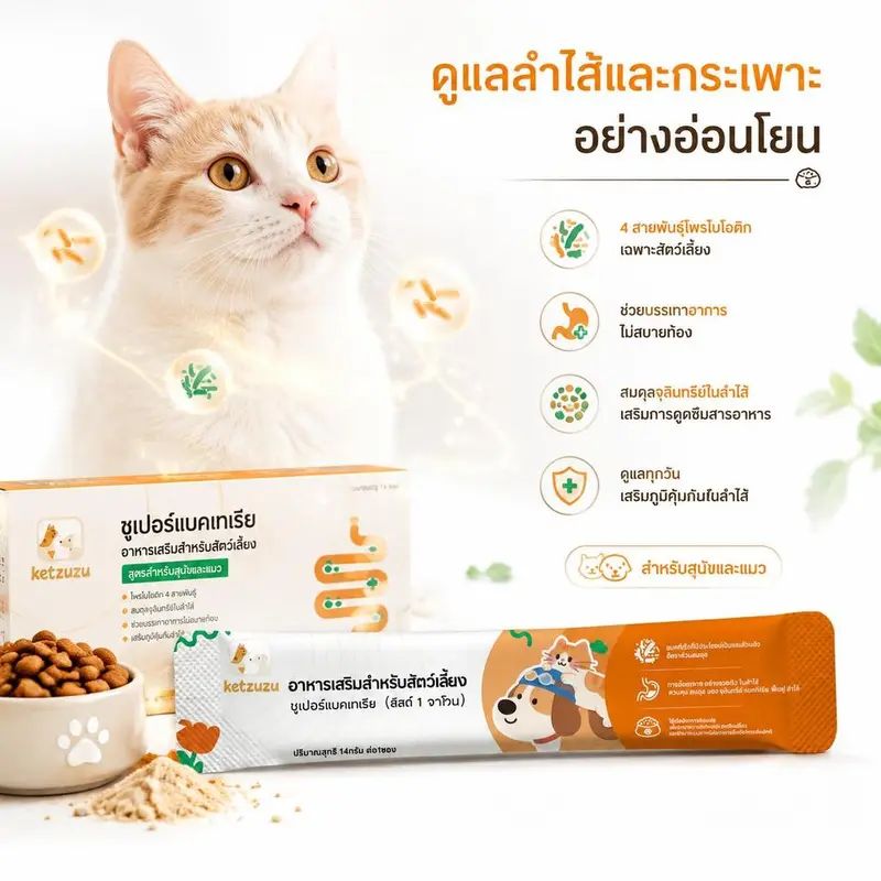 Ketzuzu 12/24 แพ็ค วิตามินแมว เสริมภูมิคุ้มกันแมว… Ketzuzu 12/24 แพ็ค วิตามินแมว เสริมภูมิคุ้มกันแมว…