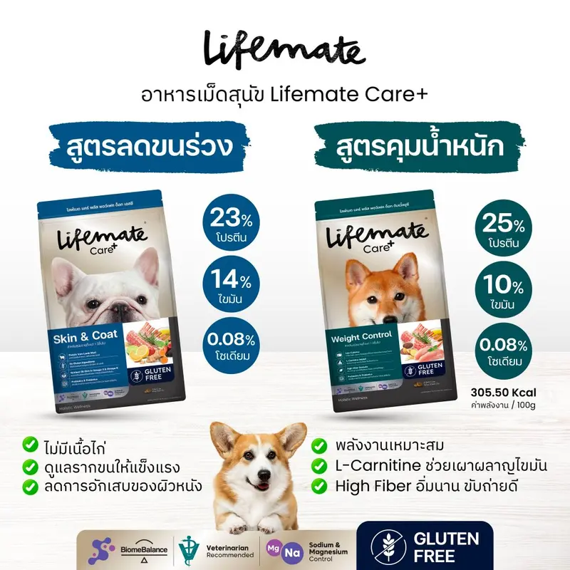 Lifemate อาหารเม็ดสุนัข ครบทุกสูตร Care+ - ภาพที่ 6