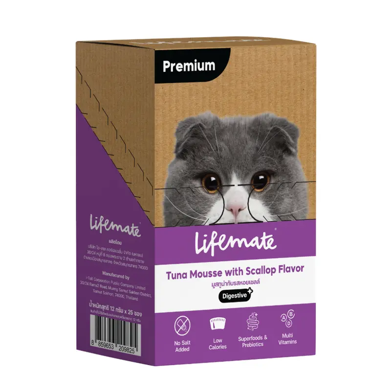 ขนมแมวเลีย Lifemate Cat Mousse Creamy แบบ 25 ซอง… - ภาพที่ 6