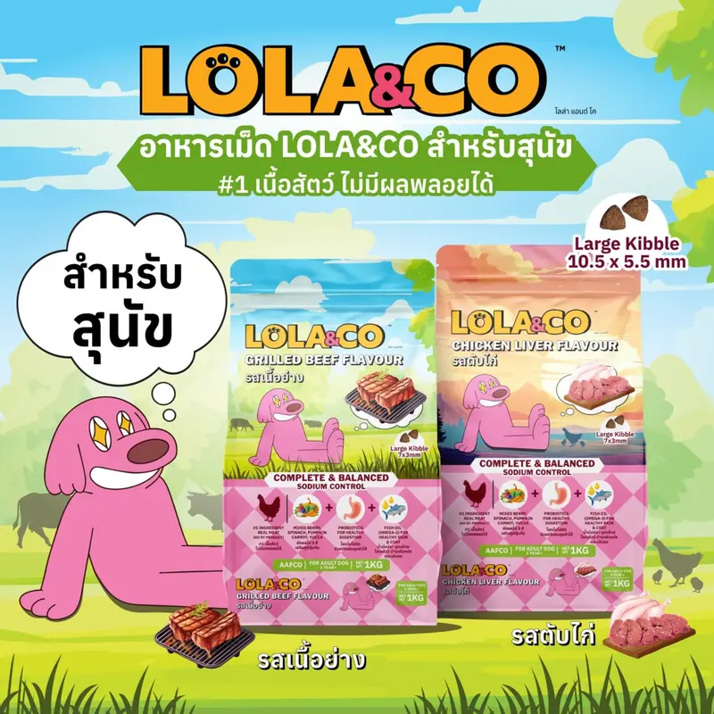 Lola & Co อาหารสุนัขแบบเม็ด ขนาด 1 kg