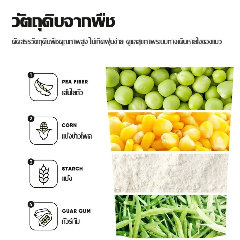 MZ ทรายแมวเต้าหู้ 16 ลิตร ทรายแมวมันเต้า ออแกนิก 100%… - ภาพที่ 5