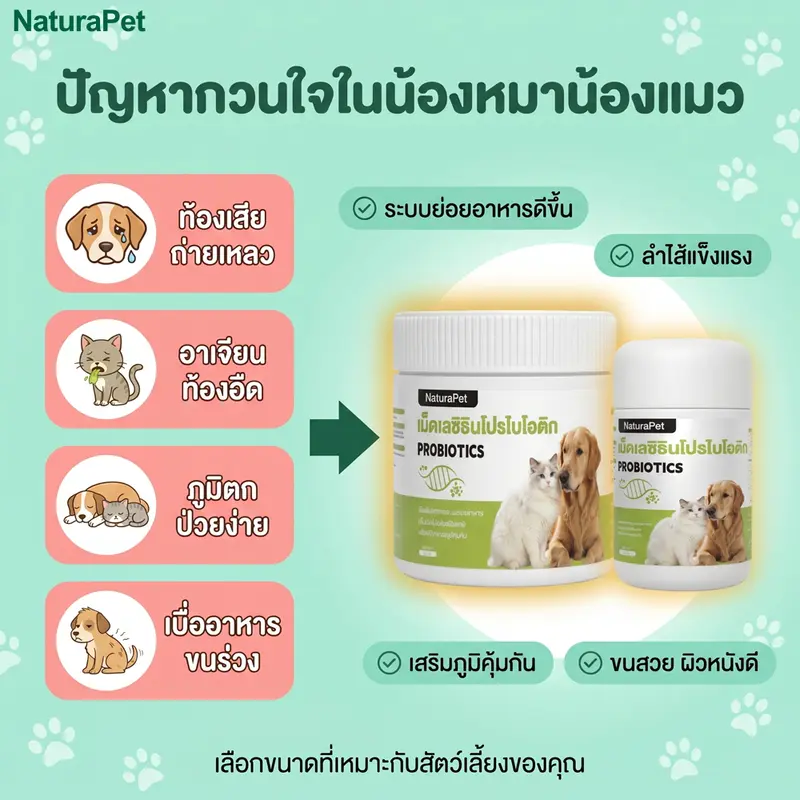 NaturaPet วิตามิน+โพรไบโอติก สำหรับแมวและสุนัข [100… NaturaPet วิตามิน+โพรไบโอติก สำหรับแมวและสุนัข [100…