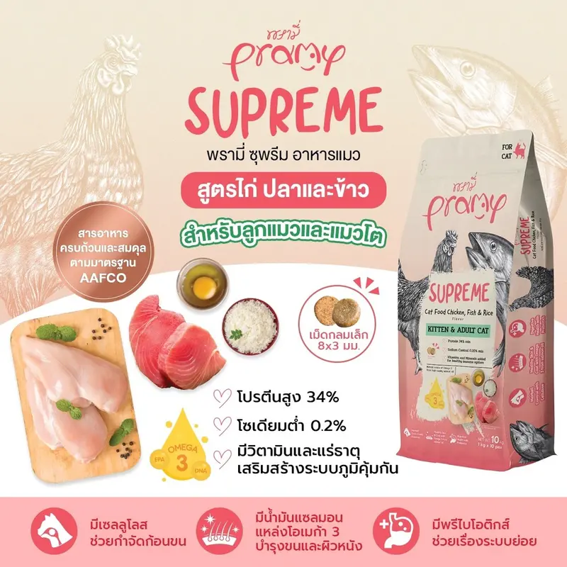 Pramy Supreme พรามี่ ซุพรีม อาหารเม็ดแมว… - ภาพที่ 4