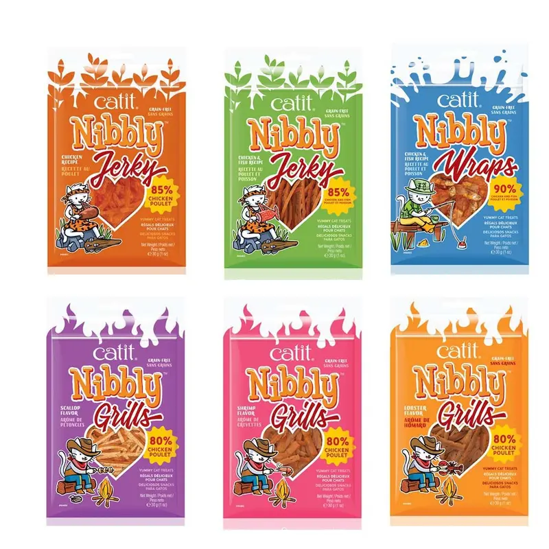 ขนมแมว ไ่ก่ฉีกเส้น Nibbly Treats คละรสชาติ… ขนมแมว ไ่ก่ฉีกเส้น Nibbly Treats คละรสชาติ…