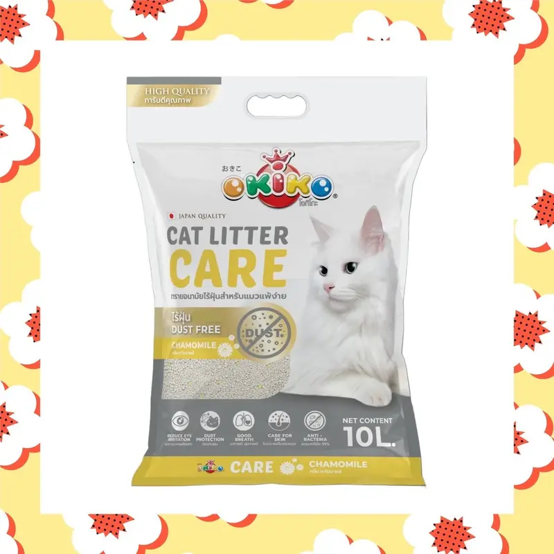 ทรายแมว Okiko Cat Litter ไร้ฝุ่น ปลอดภัยต่อแมว 10 ลิตร - ภาพที่ 3