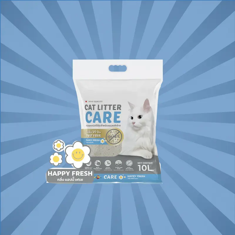 ทรายแมว Okiko Cat Litter ไร้ฝุ่น ปลอดภัยต่อแมว 10 ลิตร - ภาพที่ 4