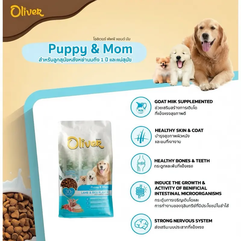 Oliver Dog Food อาหารสุนัข ถุง 1 กิโลกรัม - ภาพที่ 6