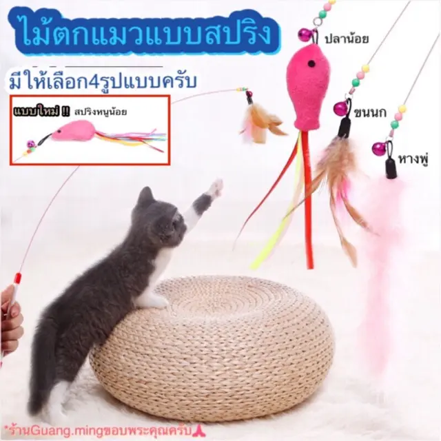 ของเล่นแมว ไม้ตกแมว ไม้ตกแมวแบบสปริง (📍พร้อมส่ง📍) ของเล่นแมว ไม้ตกแมว ไม้ตกแมวแบบสปริง (📍พร้อมส่ง📍)