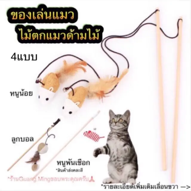 ของเล่นแมว ไม้ตกแมว ไม้ล่อแมว ของเล่นแมวน่ารัก…