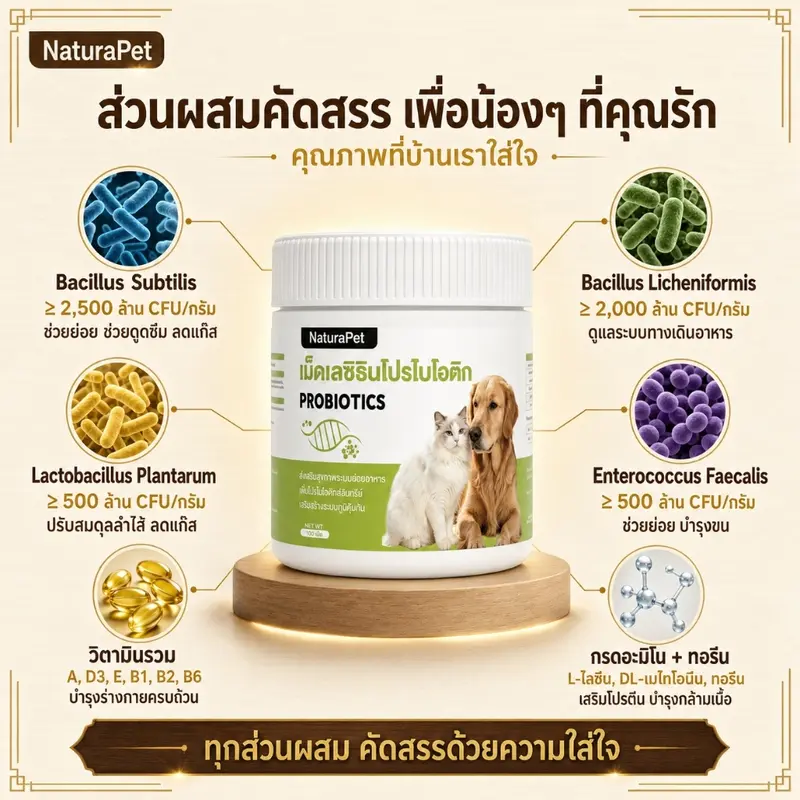 อาหารเสริมเม็ดเคี้ยวโพรไบโอติกและวิตามินสำหรับแมวและสุ… - ภาพที่ 4