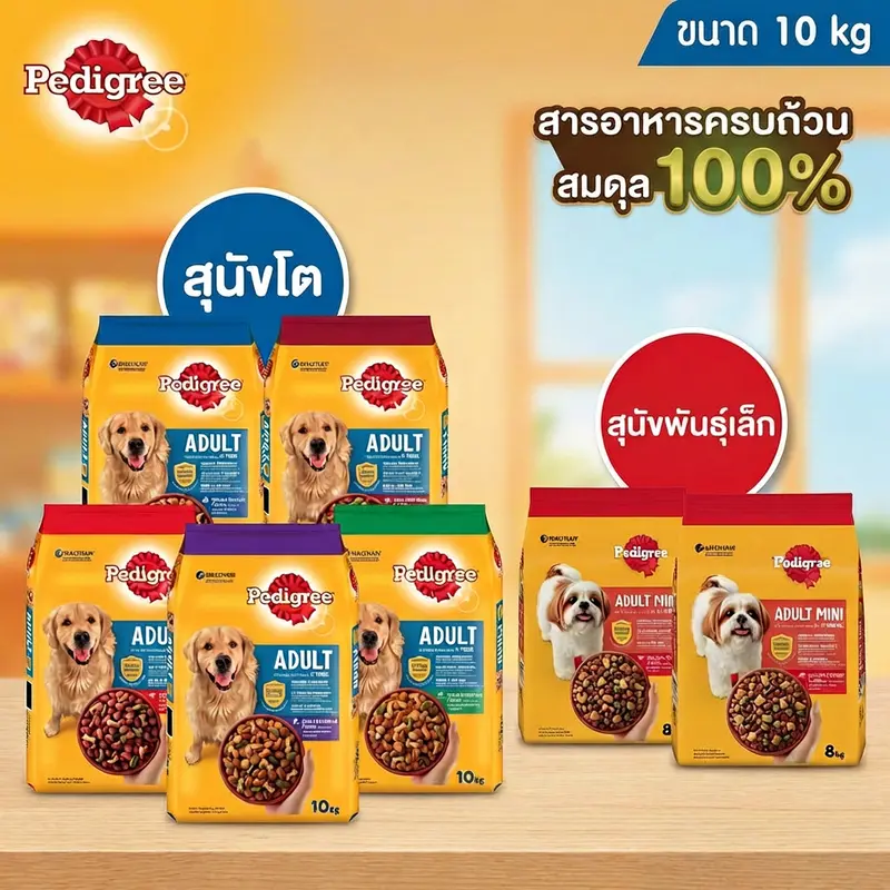 [ฟรีถุงผ้า] PEDIGREE อาหารเม็ดสุนัข…