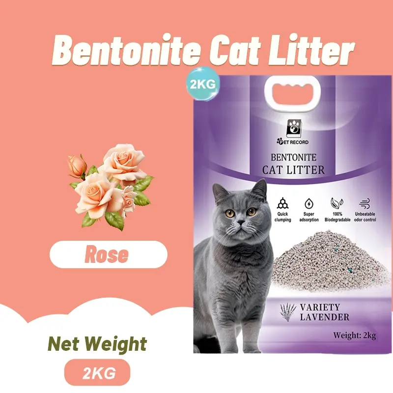 PET RECORD ทรายแมว 2KG 6L มีประสิทธิภาพในการดับกลิ่น