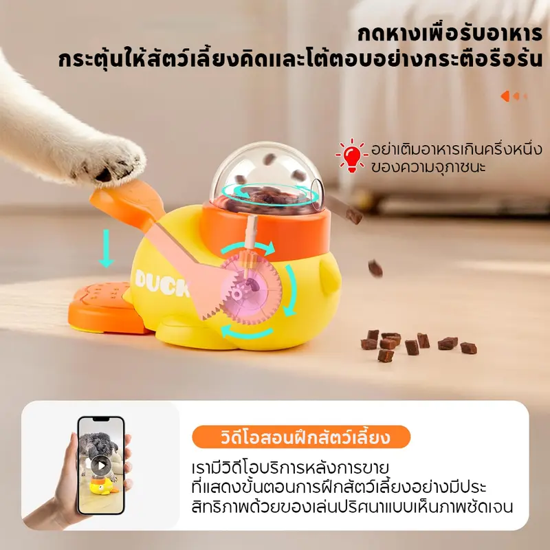 PETLUSCI ของเล่นแมว ของเล่นหมา ของเล่นให้อาหารเป็ดน้อย… - ภาพที่ 4