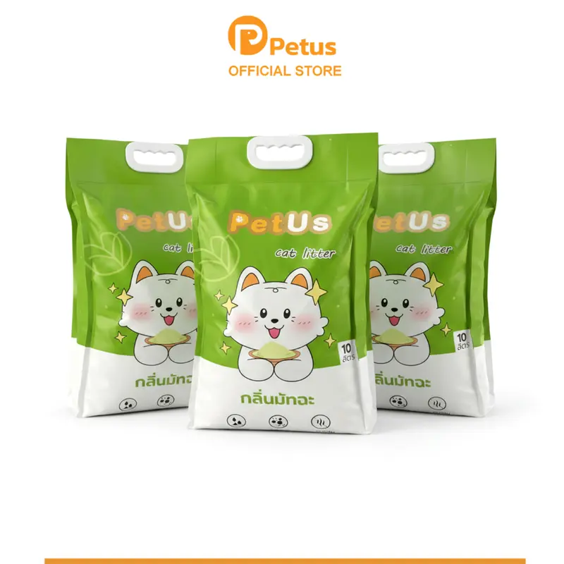 Petus 3ถุง ทรายแมว 10ลิตร ทรายแมว cat litter…