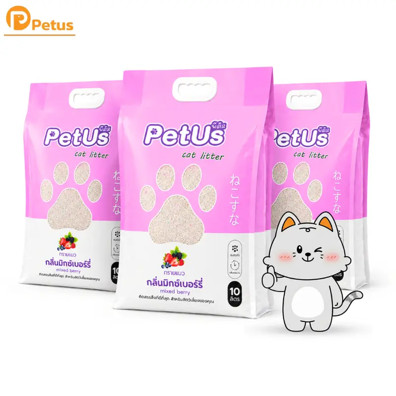 Petus Litter ทรายแมวเบนโทไนท์ 10 ลิตร 3 ถุง Cat Litter… - ภาพที่ 3
