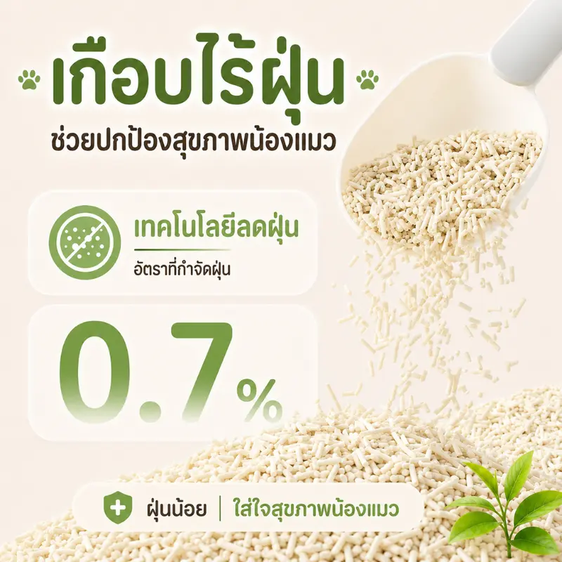 PETWELL ทรายแมวเต้าหู้ ออร์แกนิค 7L/2.2KG แข็งตัวเร็ว… - ภาพที่ 5