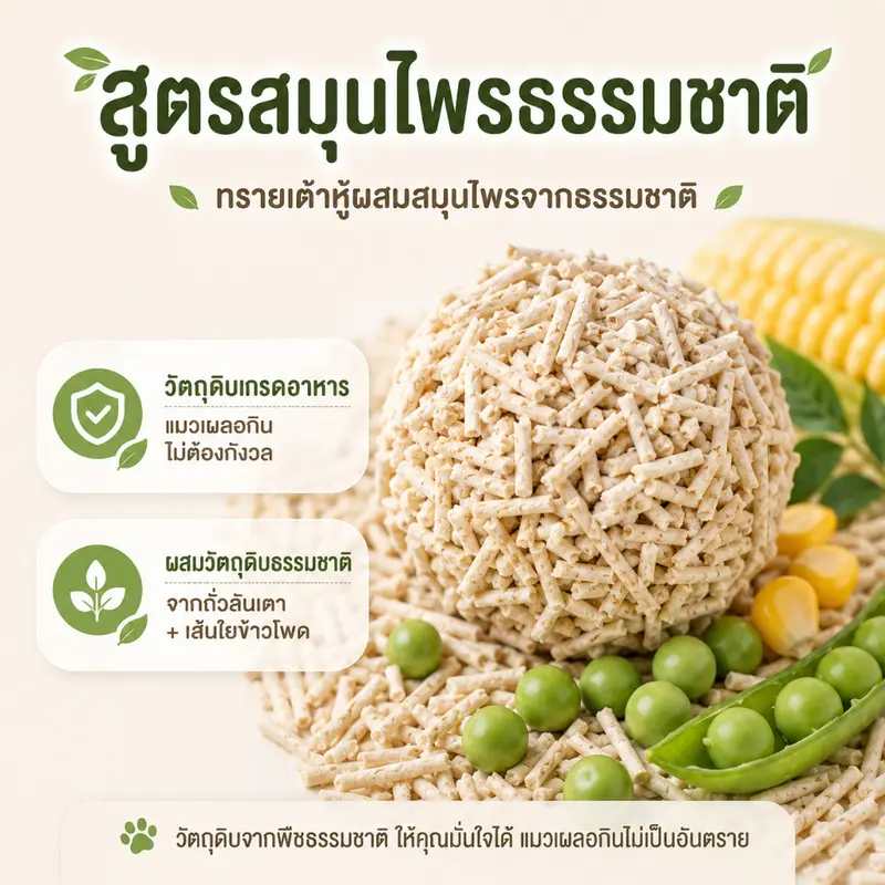 ทรายแมว PETWELL ทรายแมวเต้าหู้ออร์แกนิก 7L/2.2KG… - ภาพที่ 3