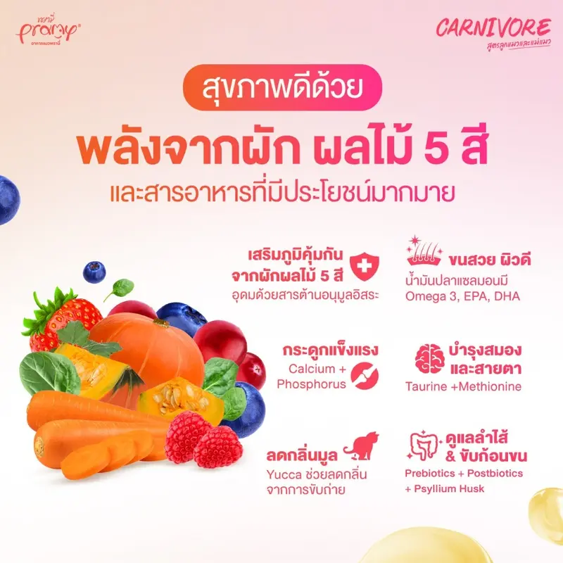 Pramy Carnivore 1kg อาหารเม็ดแมวพรามี่… - ภาพที่ 3