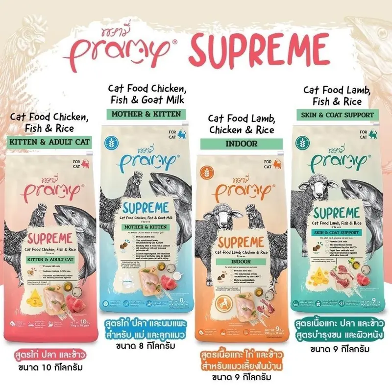 Pramy Supreme อาหารเม็ดแมว เกรด Premium… - ภาพที่ 3