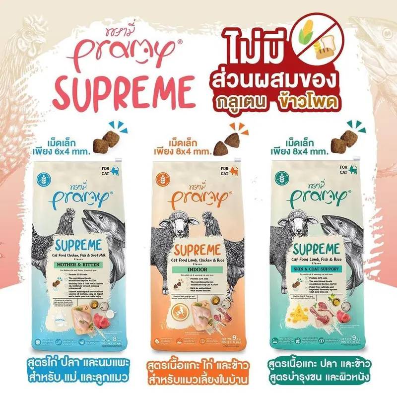 Pramy Supreme อาหารเม็ดแมว เกรด Premium… - ภาพที่ 4