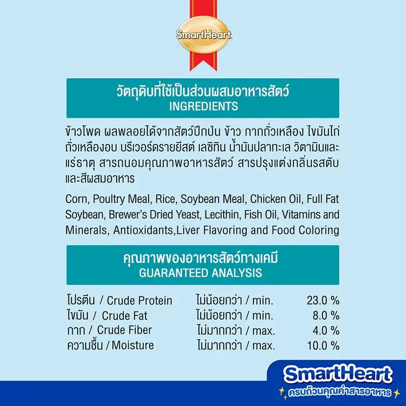 Smart Heart อาหารสุนัขสมาร์ทฮาร์ท สำหรับสุนัขโต และ… - ภาพที่ 4