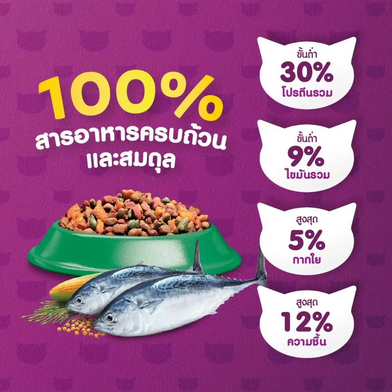 WHISKAS วิสกัส อาหารเม็ดแมวสำหรับแมวโต 3 กก - ภาพที่ 6